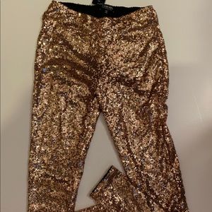 Brand new Fashionova gold sequence pants